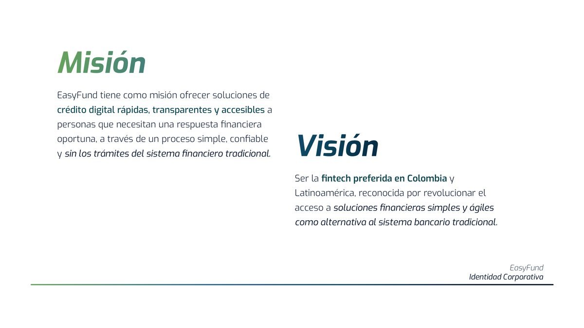 Página 1 del brandbook EasyFund