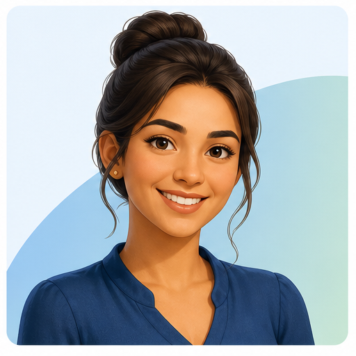 Retrato ilustrado de Paola Martínez